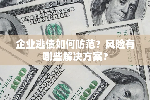武汉企业逃债如何防范？风险有哪些解决方案？